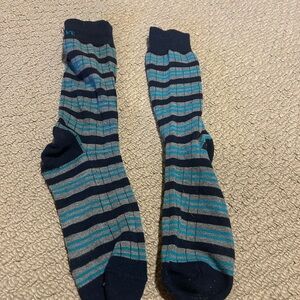 Striped Blue and Black Men's Socks